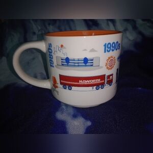 Advertising Transportation Semi Truck Coffee Cup Mug Haworth 75 Years